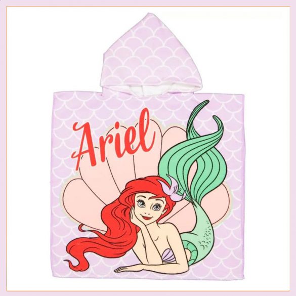 Disney Princezné Ariel plážový osuška pončo 60x120 cm (Fast Dry) ARJ162861B