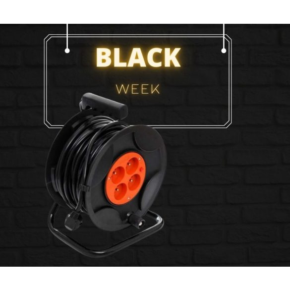 Boxer 50 m záhradný predlžovací káblový bubon so 4 zásuvkami 2950W BX754- BLACK FRIDAY