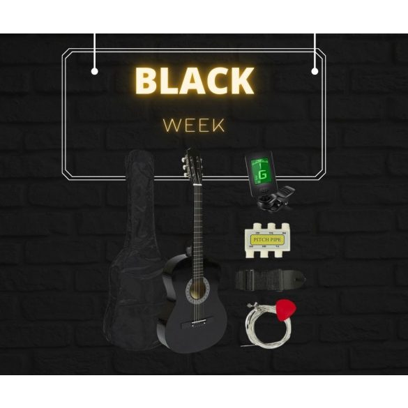 Akustická gitarová sada pre začiatočníkov, darčeková ladička HOP1000982-1- BLACK FRIDAY