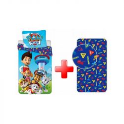   Obliečky do postieľky Paw Patrol a plachta s gumou JVL 0071