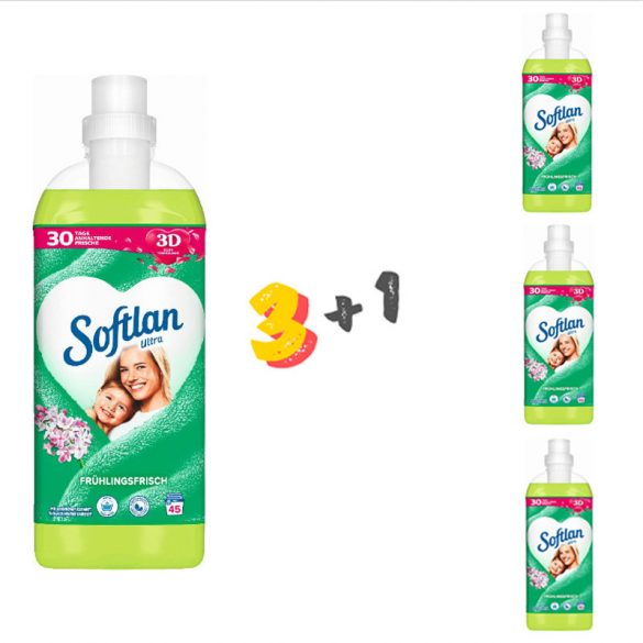 SOFTLAN Ultra jarná svieža aviváž 1 liter 45 praní 3+1 Výpredaj! ZT-8925819A