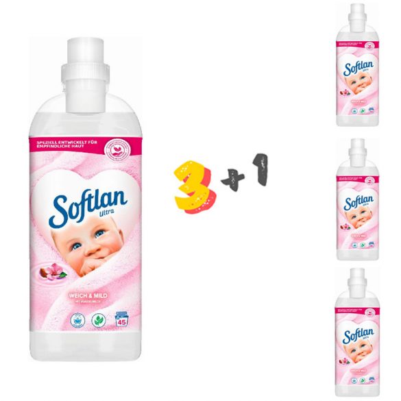 SOFTLAN Ultra Sensitive aviváž 1 liter 45 praní 3+1 Výpredaj! ZT-8927217A