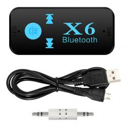 X6 Bluetooth AUX adaptér so slotom na SD kartu - holm0604