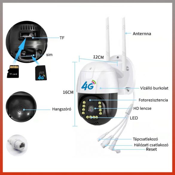 4G vonkajšia bezpečnostná kamera holm8447